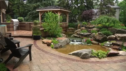 Backyard Pond With Waterfall DIY (8)